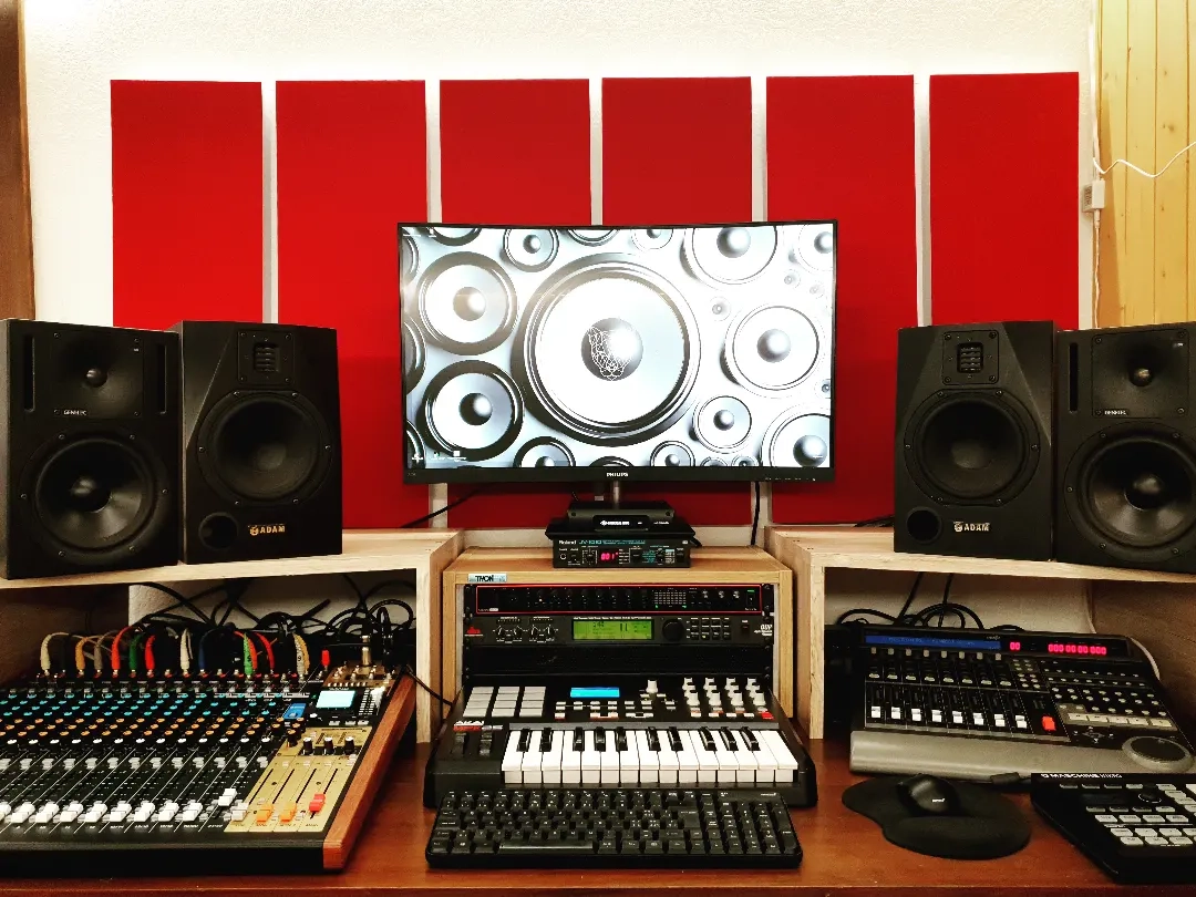 Still becoming. The completed producer workstation in the current Rolla Tunes studio — the latest chapter in a journey that started decades ago.